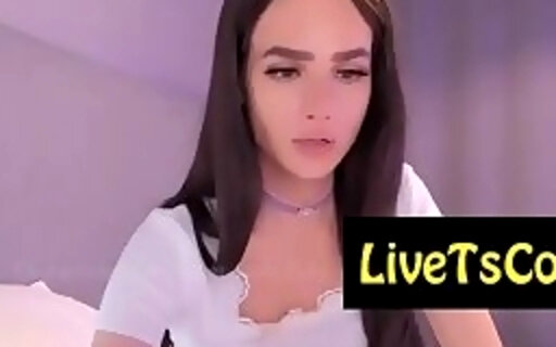 pretty tranny slut teasing on live webcam live part 3