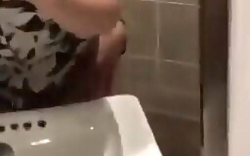 a faggot and a tranny fucking in public toilet