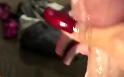 CdTina red nails and cum