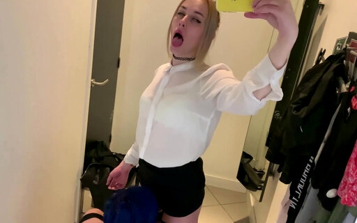 Sucked off a translady in a dress room