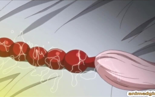Chained anime shemale with muzzle gets vibrating ass and boobs