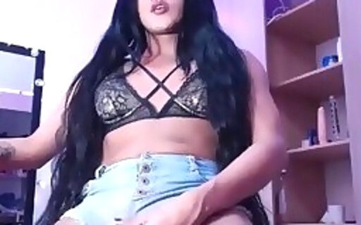 Latina Smiling Big Cock Transgirl
