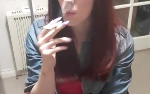 Smoking Tranny with All White