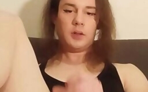 Young trans girl masturbation and dildo play