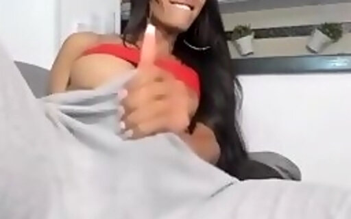 Outstanding shemale goddess with a perfect body having a good time