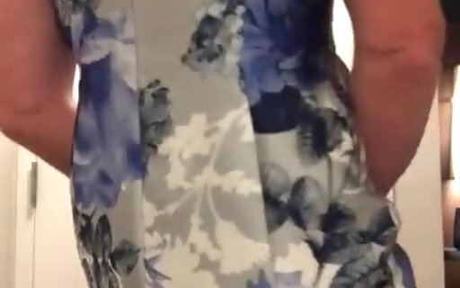 what nice cum in a lovely satin dress