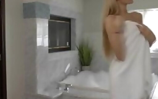 TS model gets analed by husbands friend in bathroom