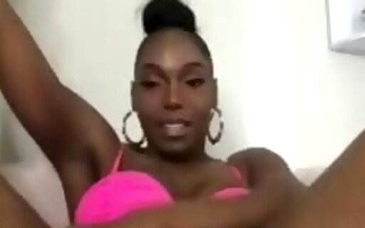 Thick Sexy black trans cumshot